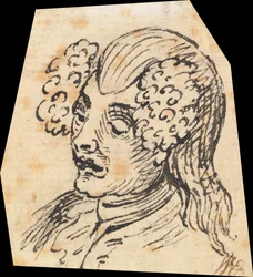 Grotesker Männerkopf